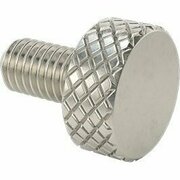 BSC PREFERRED Knurled-Head Thumb Screw Stainless Steel Low-Profile 10-32 Thread Size 3/8Long 7/16 Diameter Head 91746A358